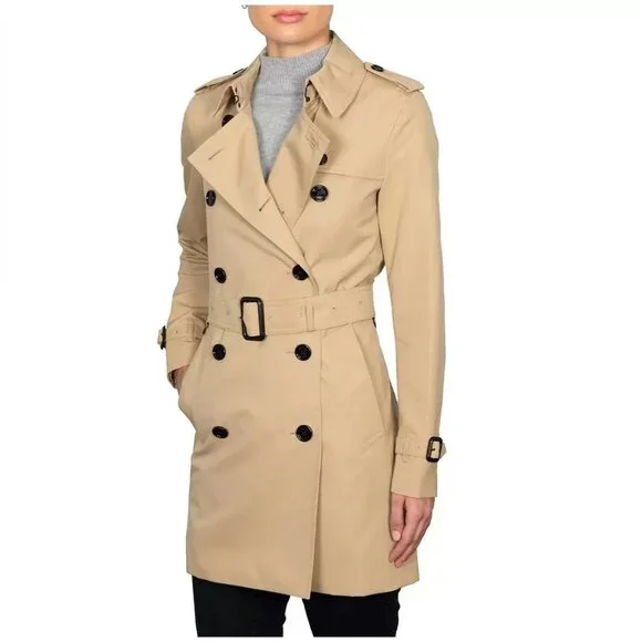 BURBERRY Harbourne Trench Coat Honey Size 2 - Picture 2 of 16